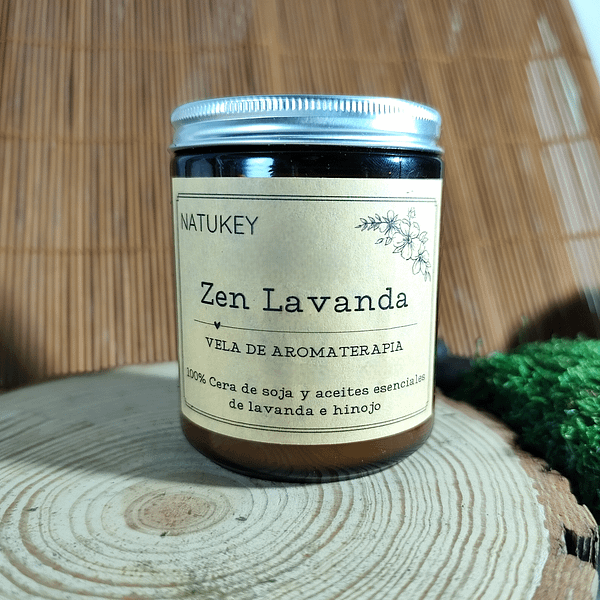 vela de soja y lavanda