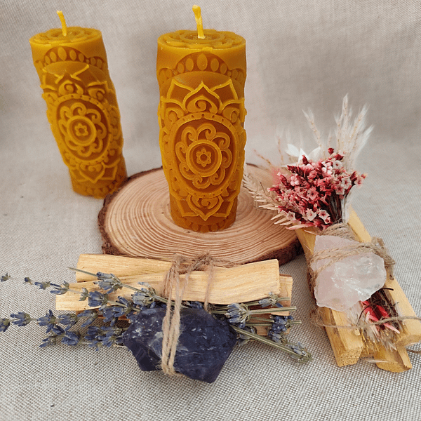 velas decorativas de cera natural
